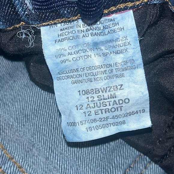 Wrangler Retro Boys Slim Straight Jeans with Adjustable Waist - Boy’s Size 12 - Picture 9 of 10